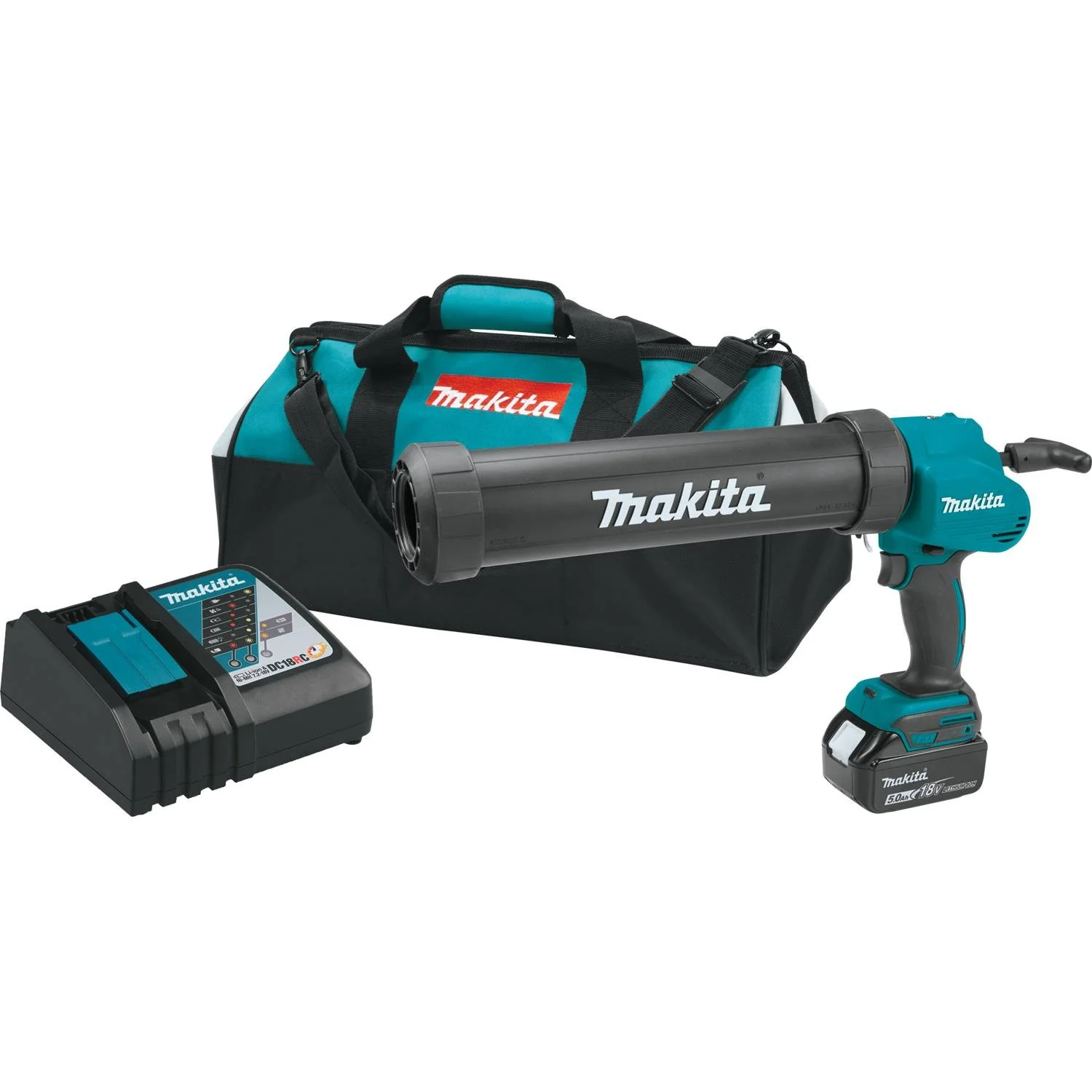 Makita XGC01T1C LXT 18V Li-Ion 29 oz Cordless Caulk and Adhesive Kit, 5.0 Ah - Moutools