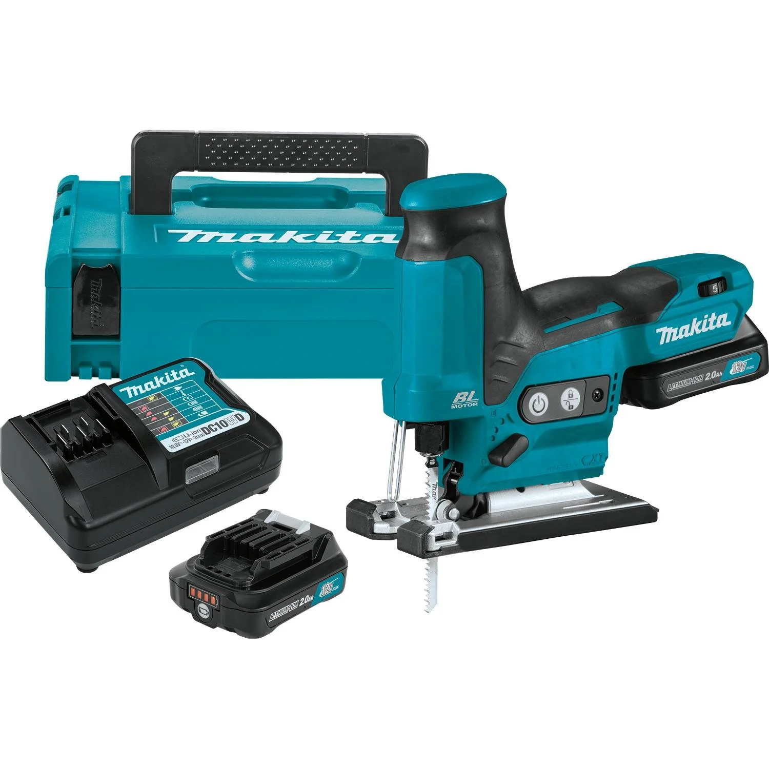 Makita VJ05R1J 12V Max CXT Li-Ion Brushless Barrel Grip Jig Saw Kit - Moutools