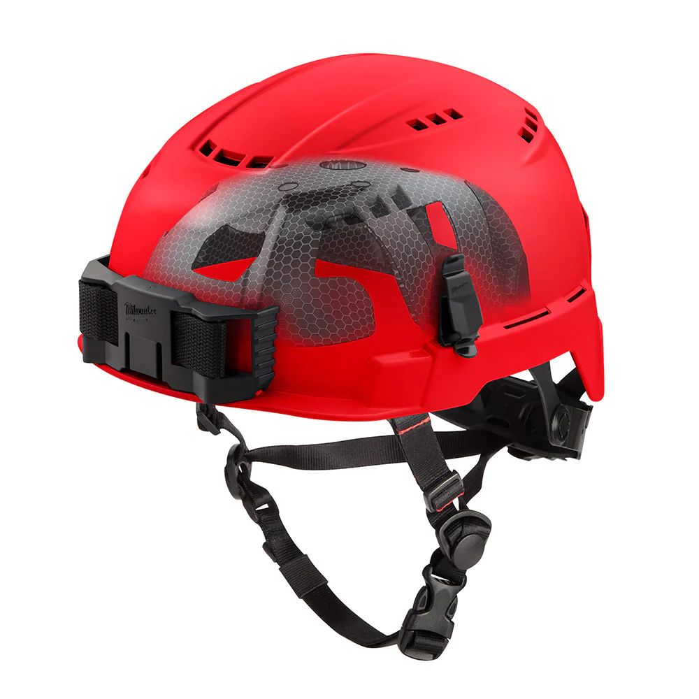Milwaukee 48-73-1358 BOLT Red Vented Safety Helmet with IMPACT ARMOR Liner (USA) - Type 2, Class C - Moutools