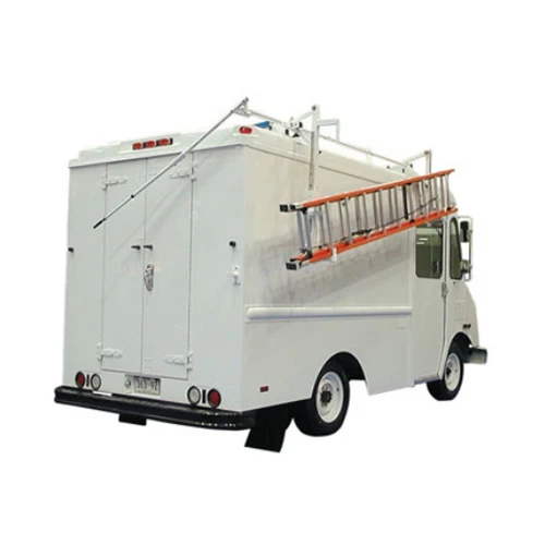 Weather Guard 281 White Aluminum Drop-Down EZ-GLIDE System Rack, Passenger Side 8' Hi-Cube Vans - Moutools