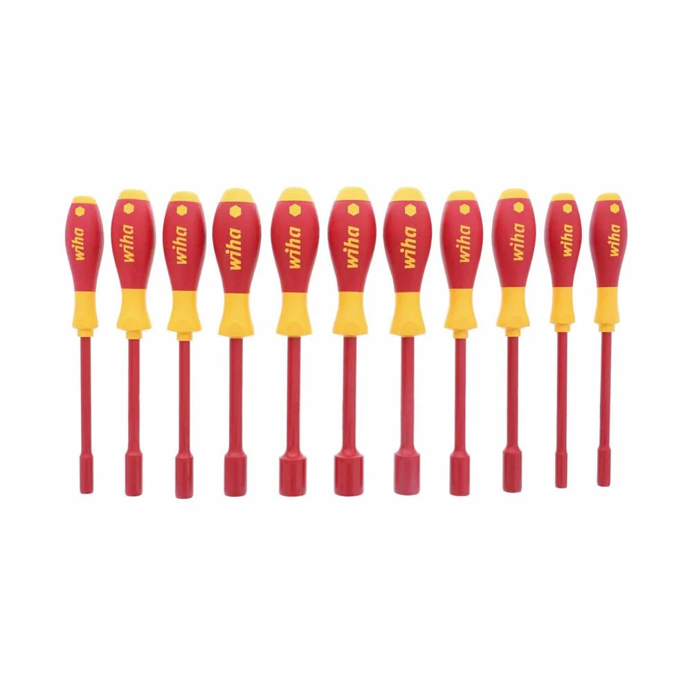Wiha 32296 11 Piece Insulated SoftFinish Nut Driver Set - Inch - Moutools