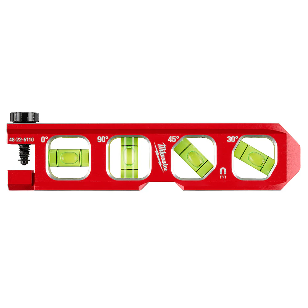 Milwaukee 48-22-5110 6.5” Pipe Lock Billet Torpedo Level - Moutools