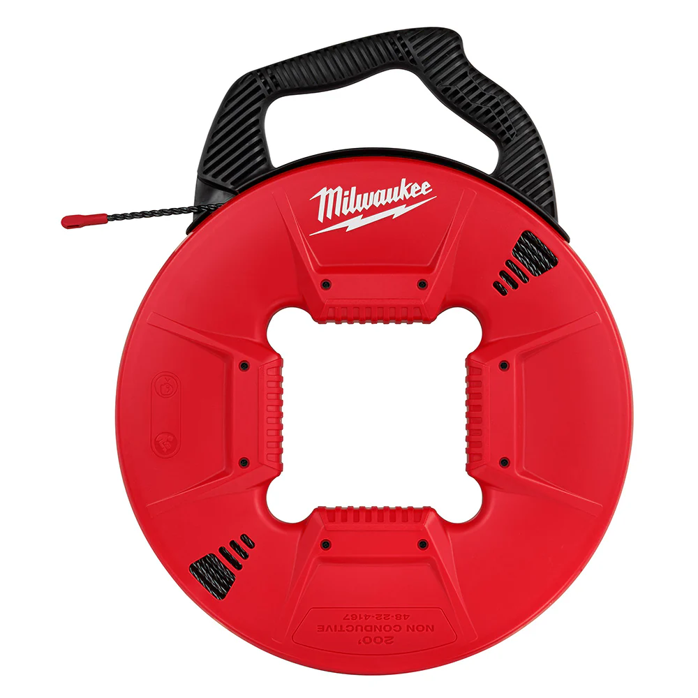 Milwaukee 48-22-4167 200' Polyester Fish Tape w/ Nonconductive Tip - Moutools