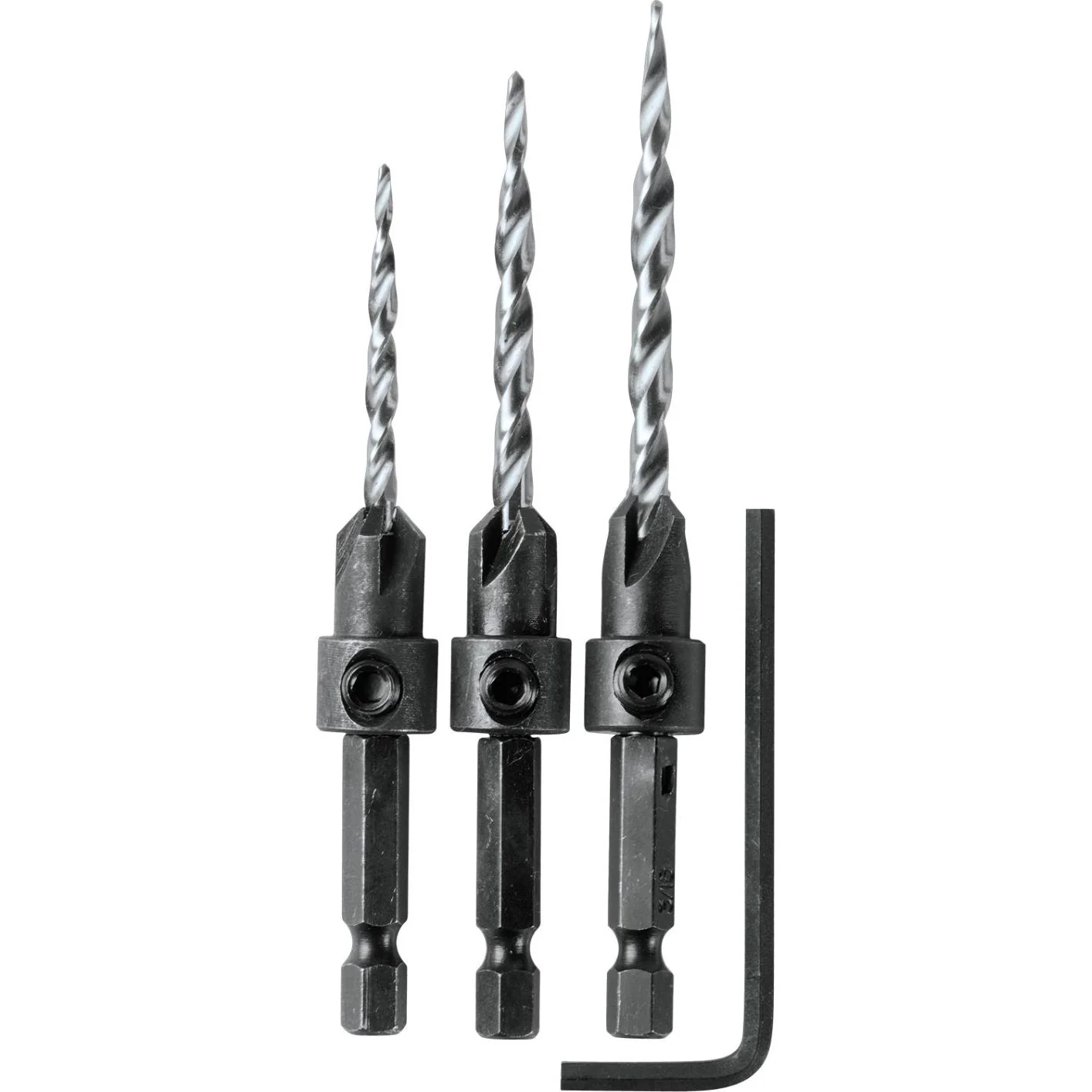 Makita A-99661 3 Piece Countersink Set with Hex Wrench - Moutools