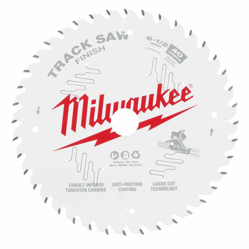 Milwaukee 48-40-0625 6-1/2” 40T Finish Track Saw Blade - Moutools