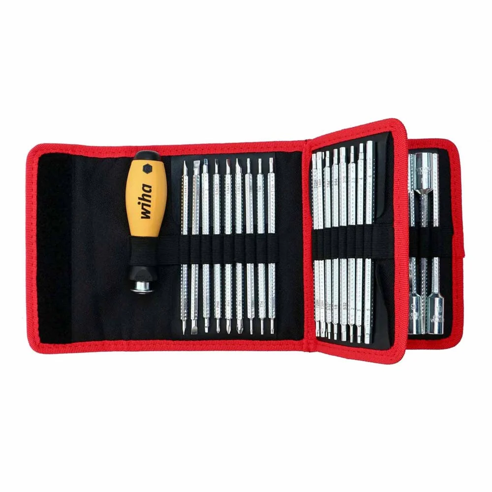 Wiha 28187 32 Piece ESD Safe Drive-Loc VI Wallet Set - Moutools