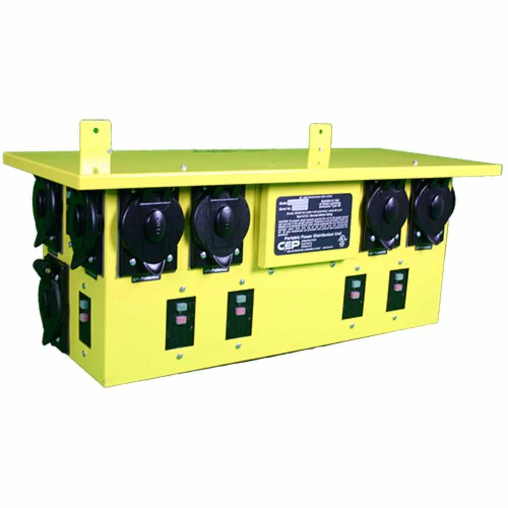 Southwire 8808UGBX 50A 125/250V Wall Mount UG Barricade Box w/ Hanging Ears, 8 Outlet - Moutools