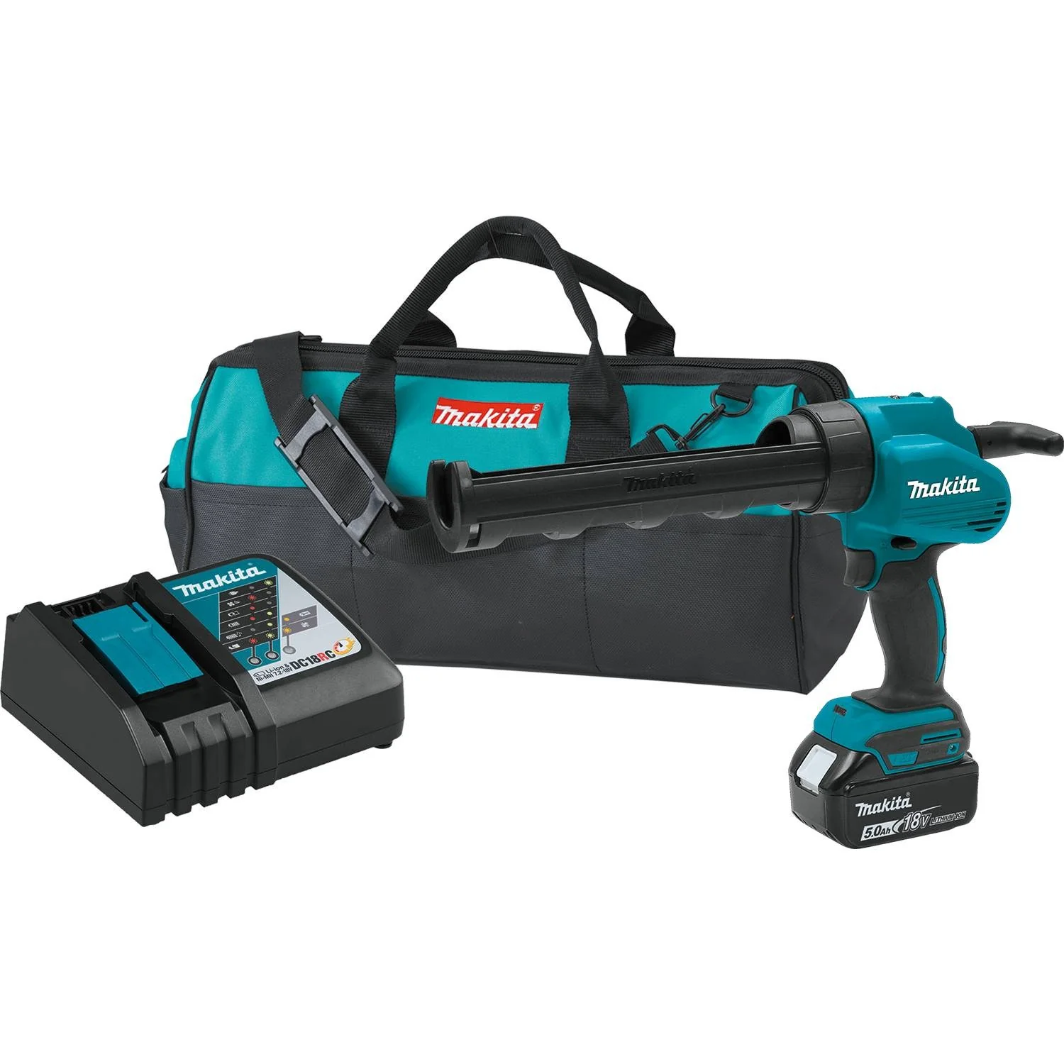 Makita XGC01T1 18V Li-Ion Cordless 10 oz Caulk and Adhesive Gun Kit, 5.0 Ah - Moutools