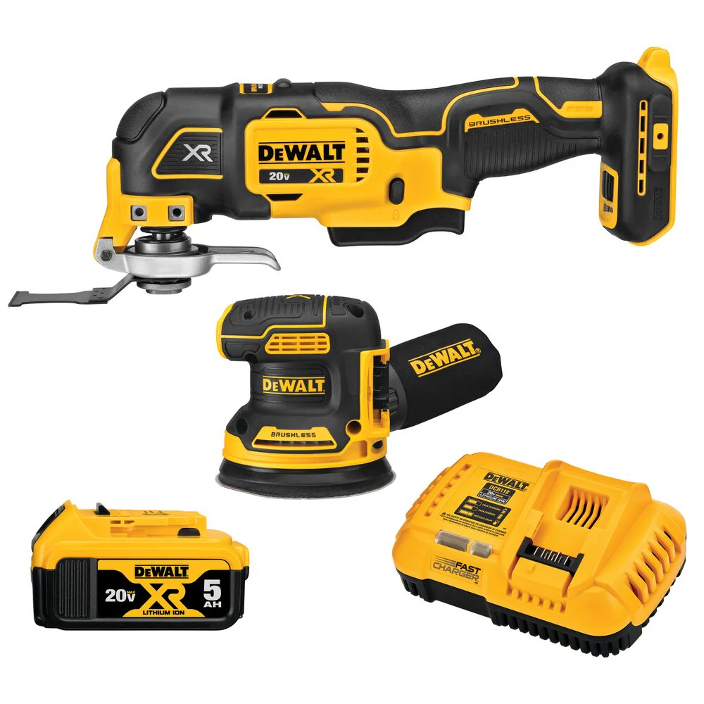 DeWalt DCK202P1 20V MAX XR Sander & Multi-Tool, Woodworking Kit, 2-Tool - Moutools
