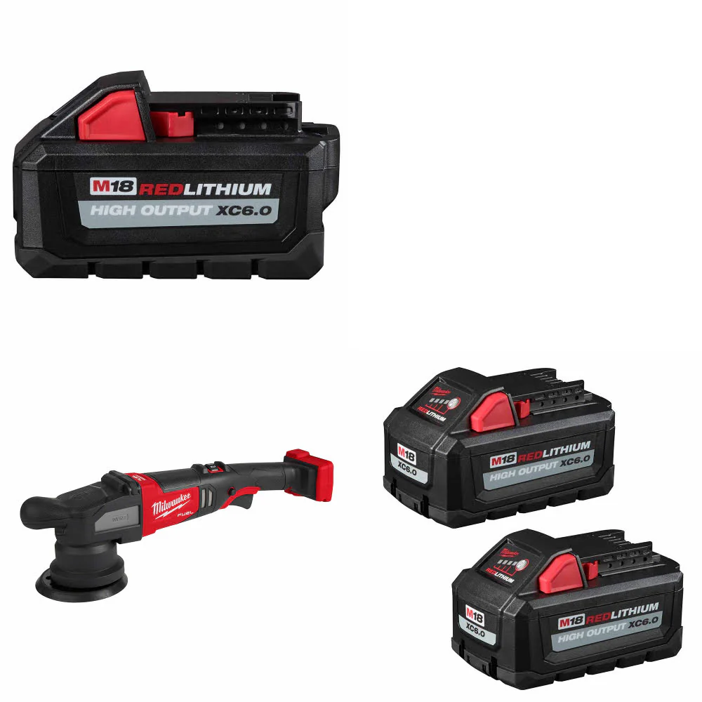 Milwaukee 48-11-1865 M18 Battery Pack W/ 2684-20 M18 Polisher & FREE Battery-2Pk - Moutools