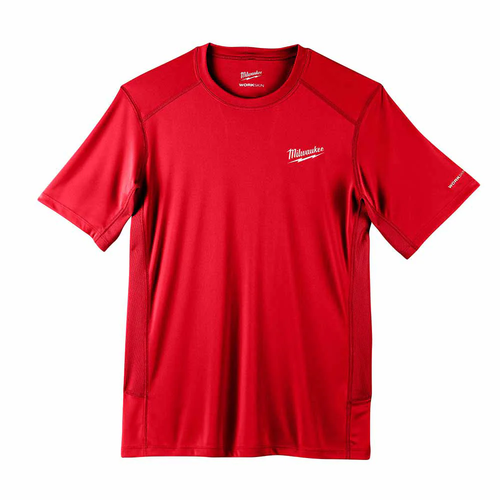 Milwaukee 414R WORKSKIN Lightweight Performance Shirt - Short Sleeve - Red - Moutools