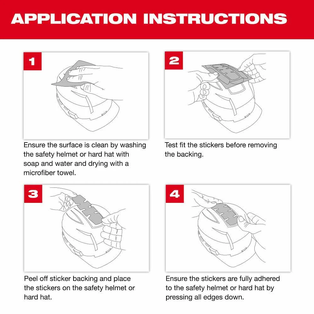 Milwaukee 48-73-4605 5PC BOLT Reflective Sticker Set - Blue - Moutools