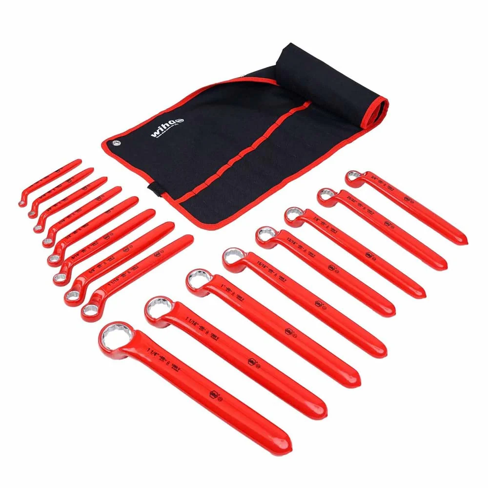 Wiha 21094 16 Piece Insulated Deep Offset Wrench Set - SAE - Moutools
