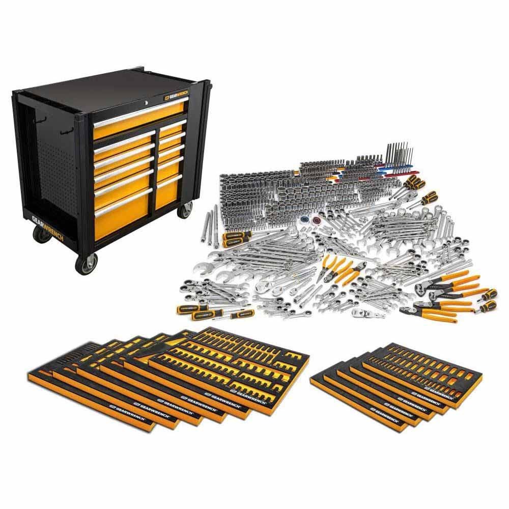 GearWrench MEGAMODMRO 614-Piece Master Technician Set with Custom Trays and Storage - Moutools