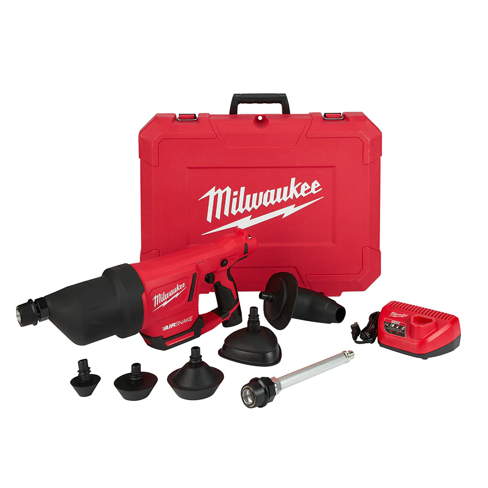 Milwaukee 2572B-21 M12 AirSnake Drain Cleaner Air Gun Kit-B - Moutools