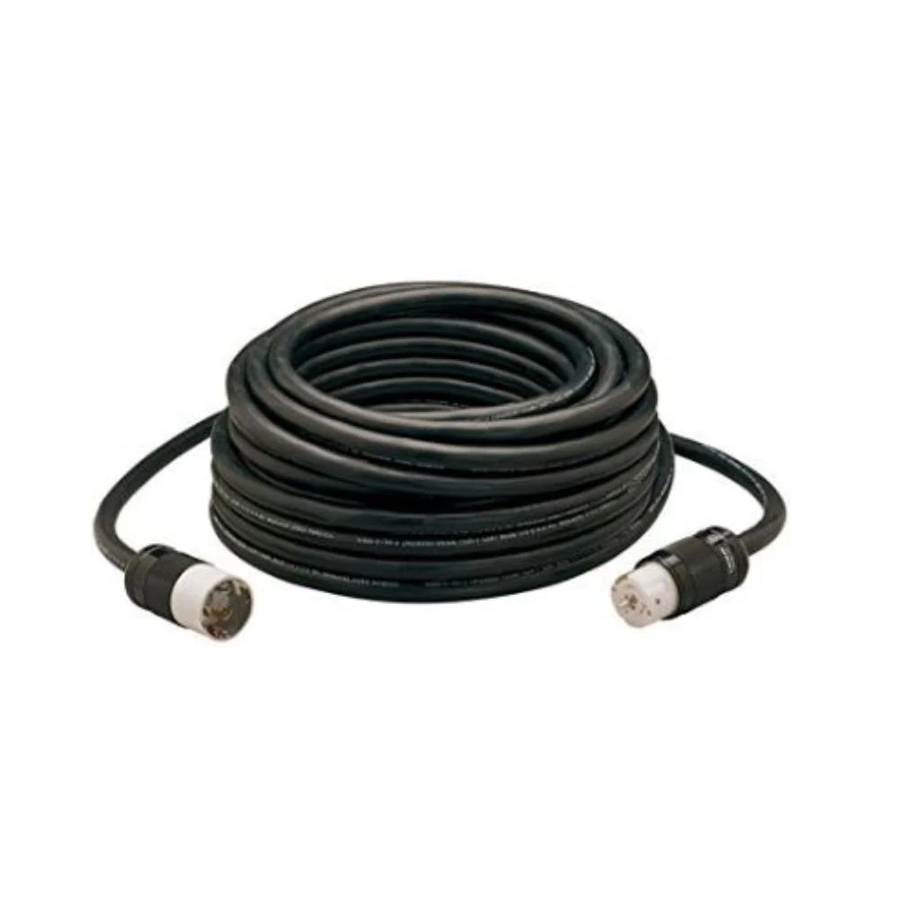 Southwire 19190008 100' 50-Amp Twist-Lock Generator Temp Power Extension Cord, 6/3 & 8/1 SEOW Black - Moutools