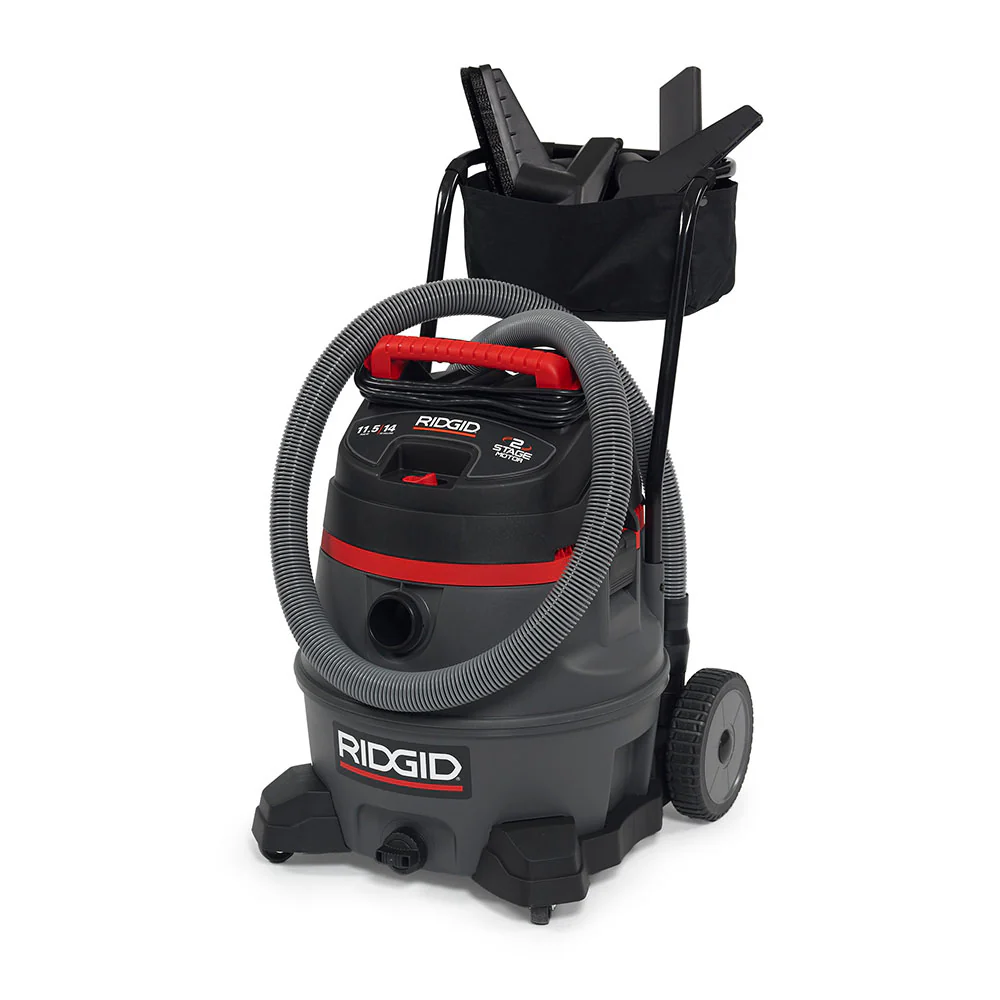 RIDGID 50358 RV2400A 14 Gal Red 2 Stage Wet/Dry Vac - Moutools