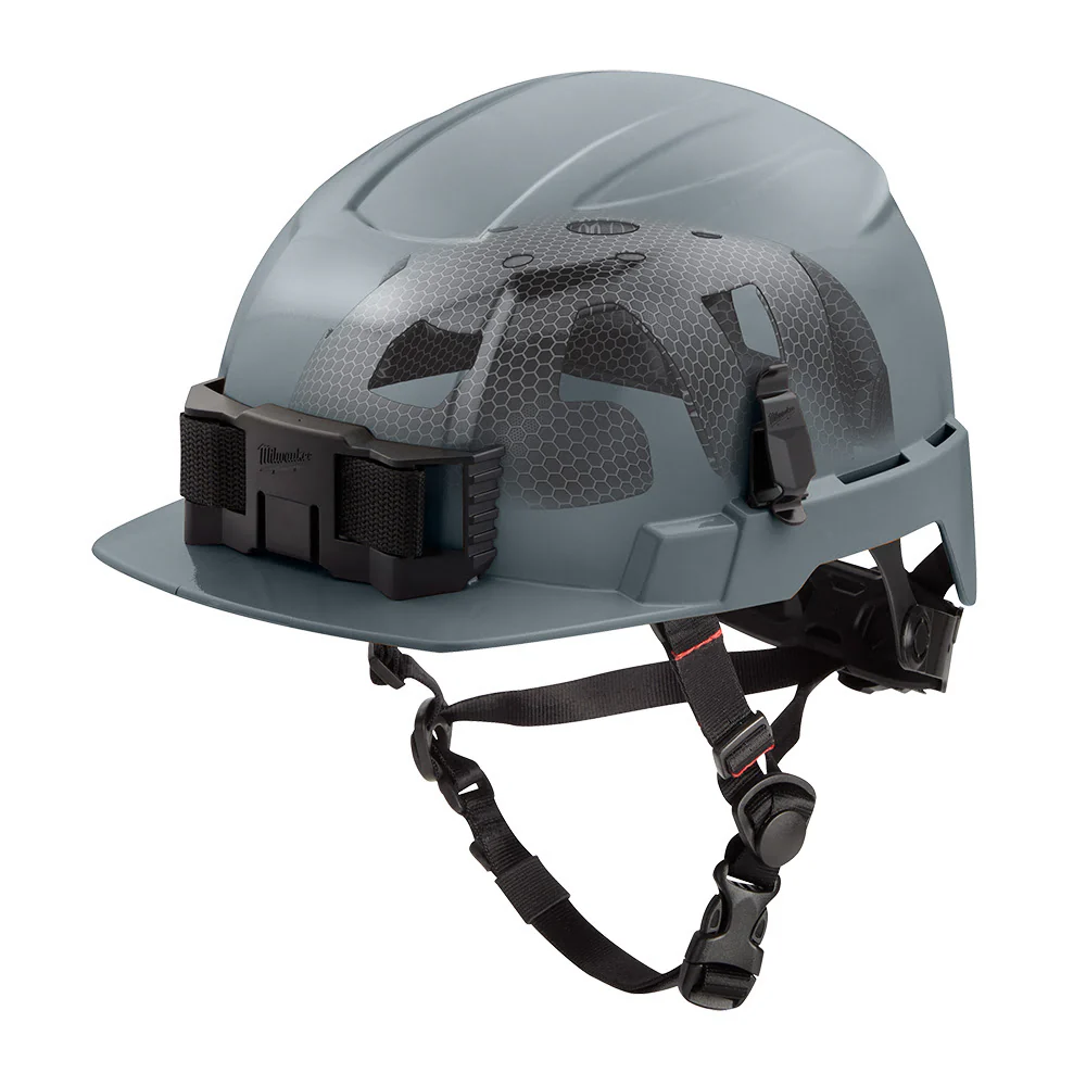 Milwaukee 48-73-1381 BOLT Gray Front Brim Safety Helmet with IMPACT ARMOR Liner (USA) - Type 2, Class E - Moutools
