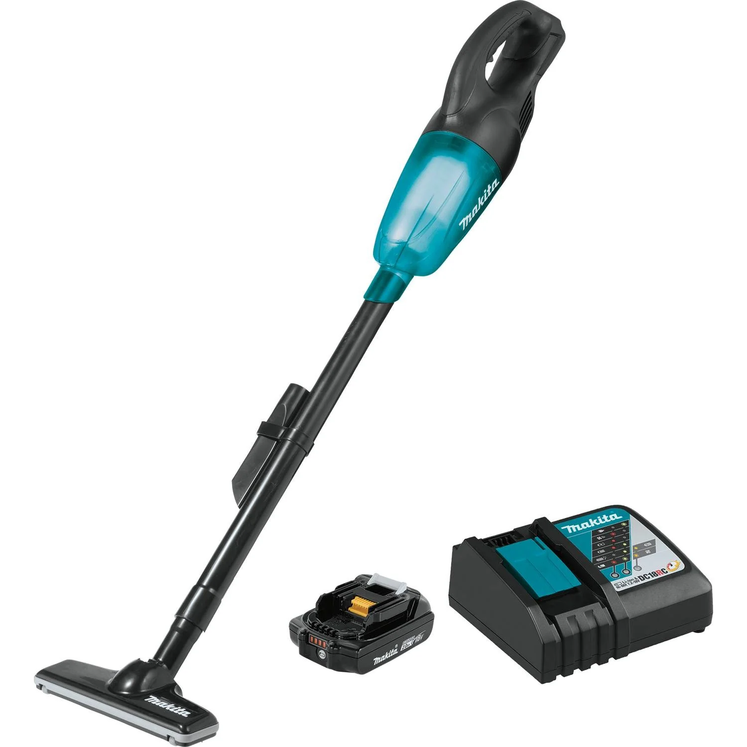 Makita XLC02R1B 18V LXT Lithium-Ion Compact Cordless Vacuum Kit (2.0Ah) - Moutools
