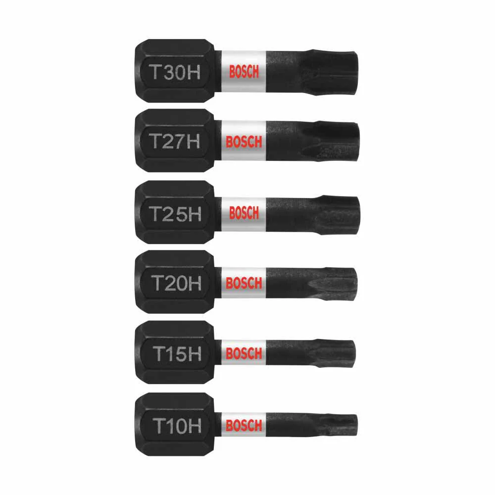 Bosch ITTHV106 6 pc. Impact Tough 1 In. Torx Security Screwdriving Bit Set - Moutools