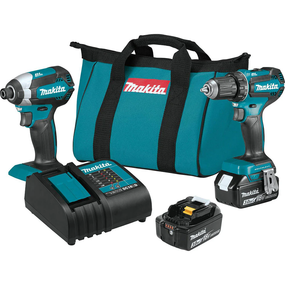 Makita XT281S 18V LXT Lithium-Ion Brushless Cordless 2-Pc. Combo Kit - Moutools