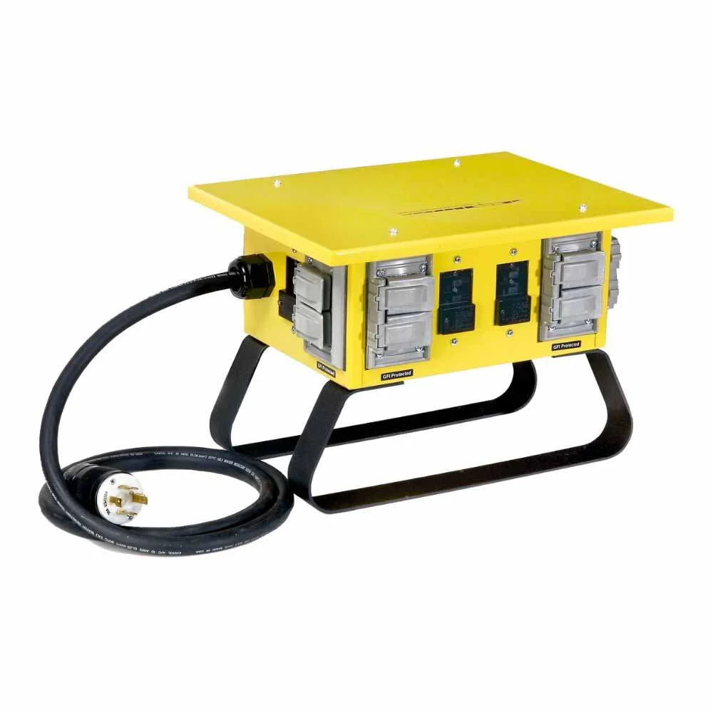 Southwire 6534UGSX 30A 125/250V UG Temporary Power Distribution w/ Sled Base, 4 Outlet - Moutools