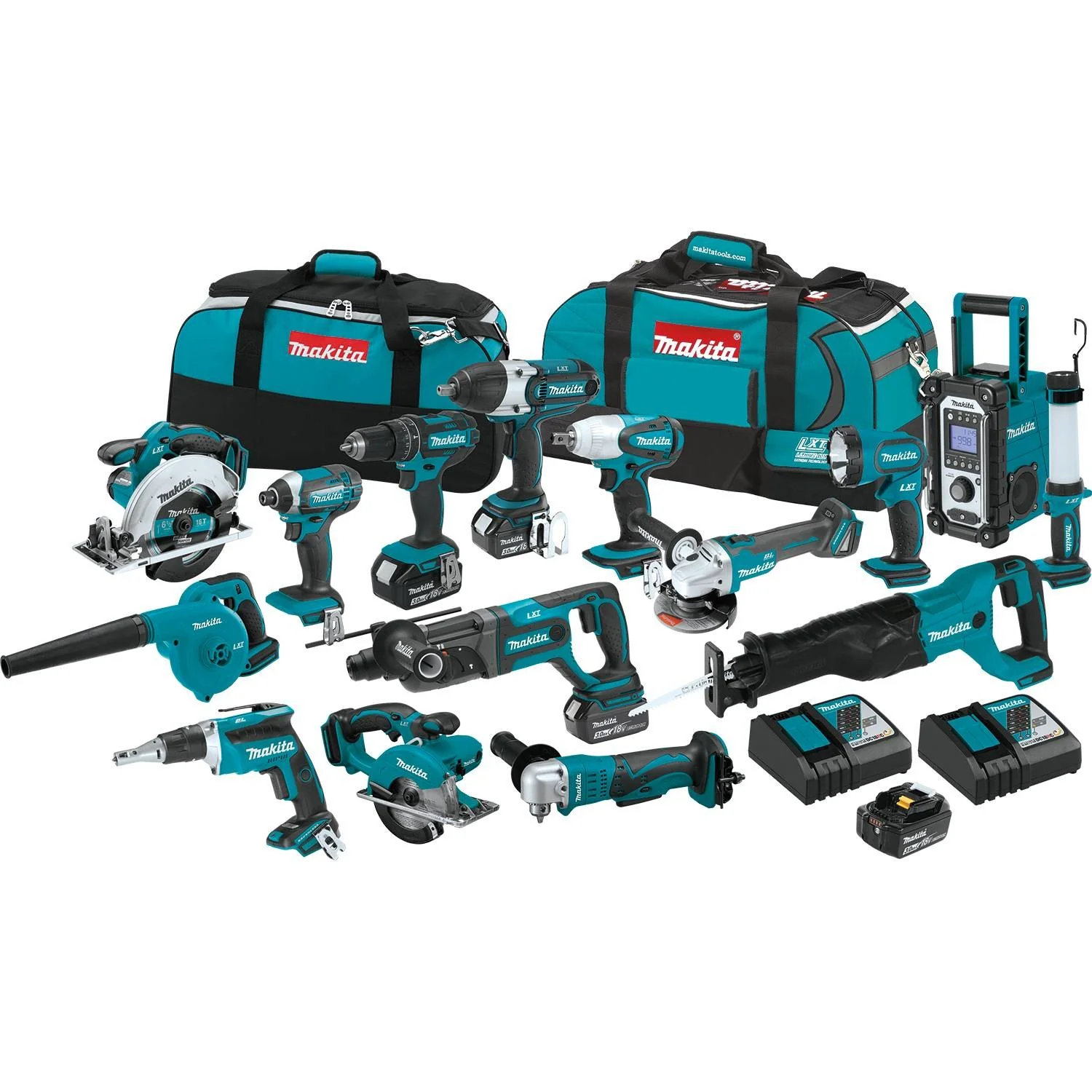 Makita XT1501 18V LXT Lithium-Ion Cordless 15-Piece Combo Kit (3.0Ah) - Moutools