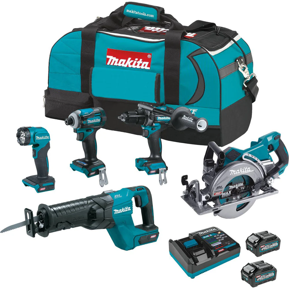Makita GT500M 40V max XGT Brushless Cordless 5-Pc. Combo Kit (4.0Ah) - Moutools