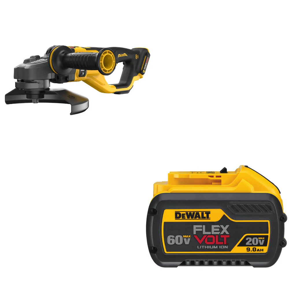 DeWalt DCG460B 60V Angle Grinder W/ FREE DCB609 20V/60V MAX FlexVolt Battery - Moutools
