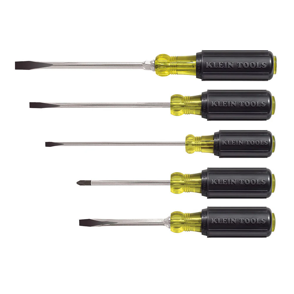 Klein Tools 85075 Screwdriver Set, Slotted and Phillips, 5-Piece - Moutools