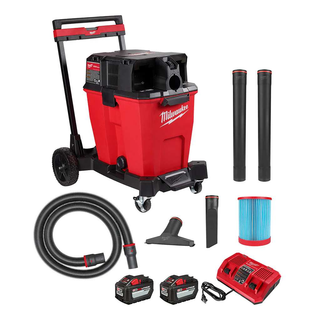 Milwaukee 0930-22HD M18 FUEL 12-Gallon Dual-Battery Wet/Dry Vacuum Kit - Moutools
