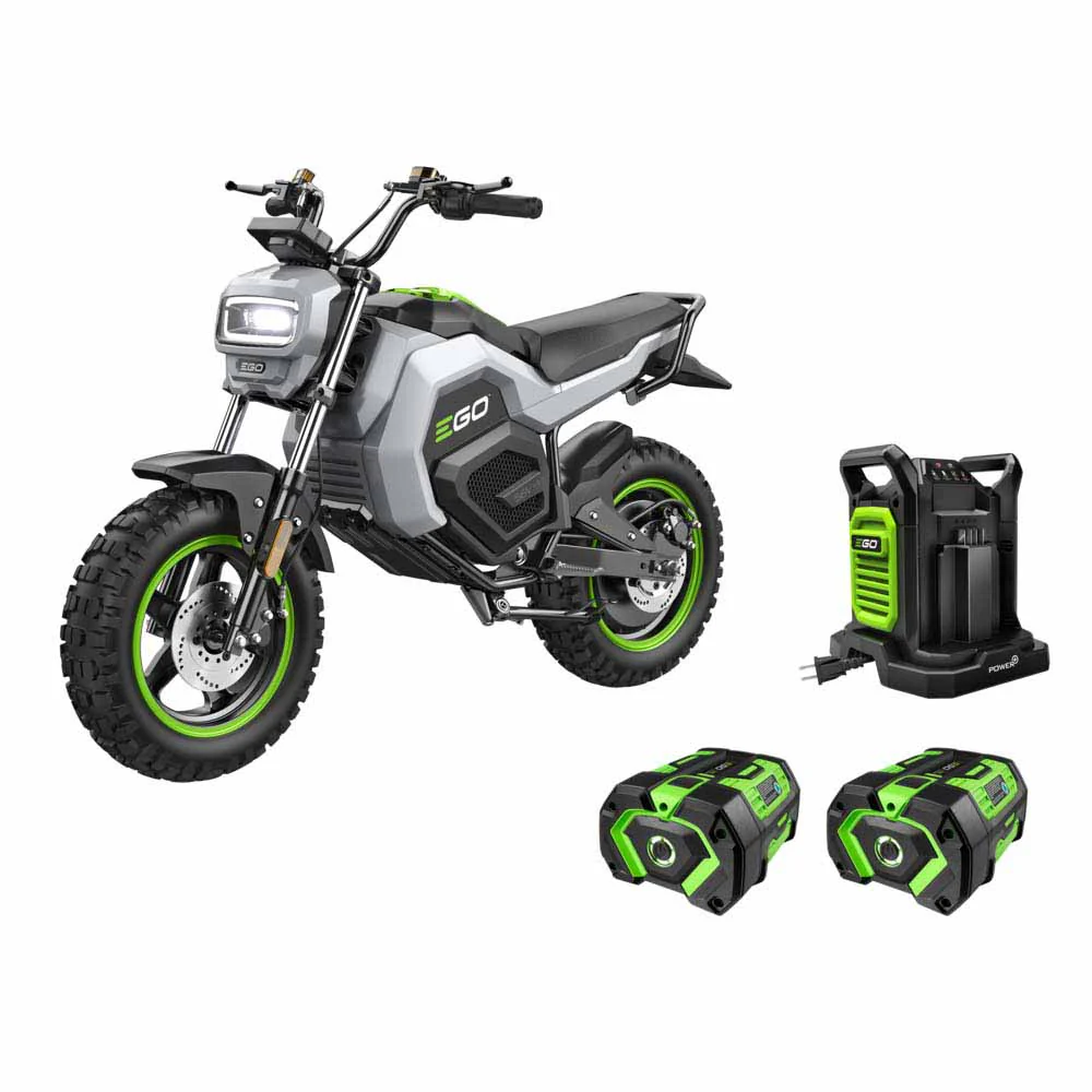 EGO MB1005-2 POWER+ Mini Bike with 2 x 7.5Ah Batteries and Dual Port Charger - Moutools