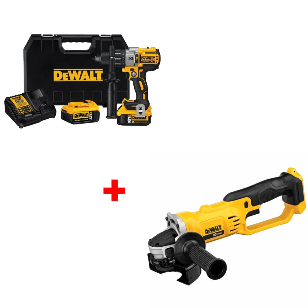 DeWalt DCD996P2 20V MAX XR Hammer Drill w/ FREE DCG412B 20V MAX Cut-Off Tool - Moutools