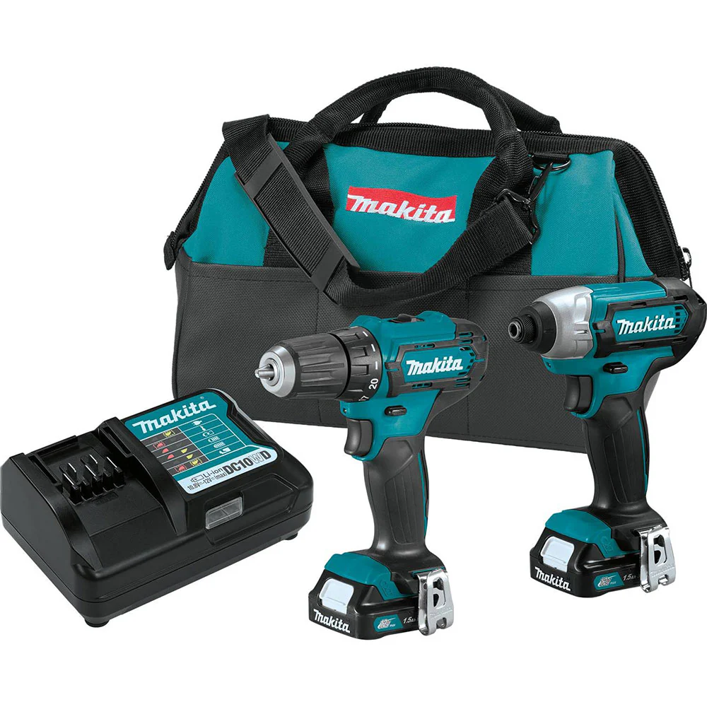 Makita CT232 12V Max CXT Lithium-Ion Cordless 2-Pc. Combo Kit (1.5Ah) - Moutools