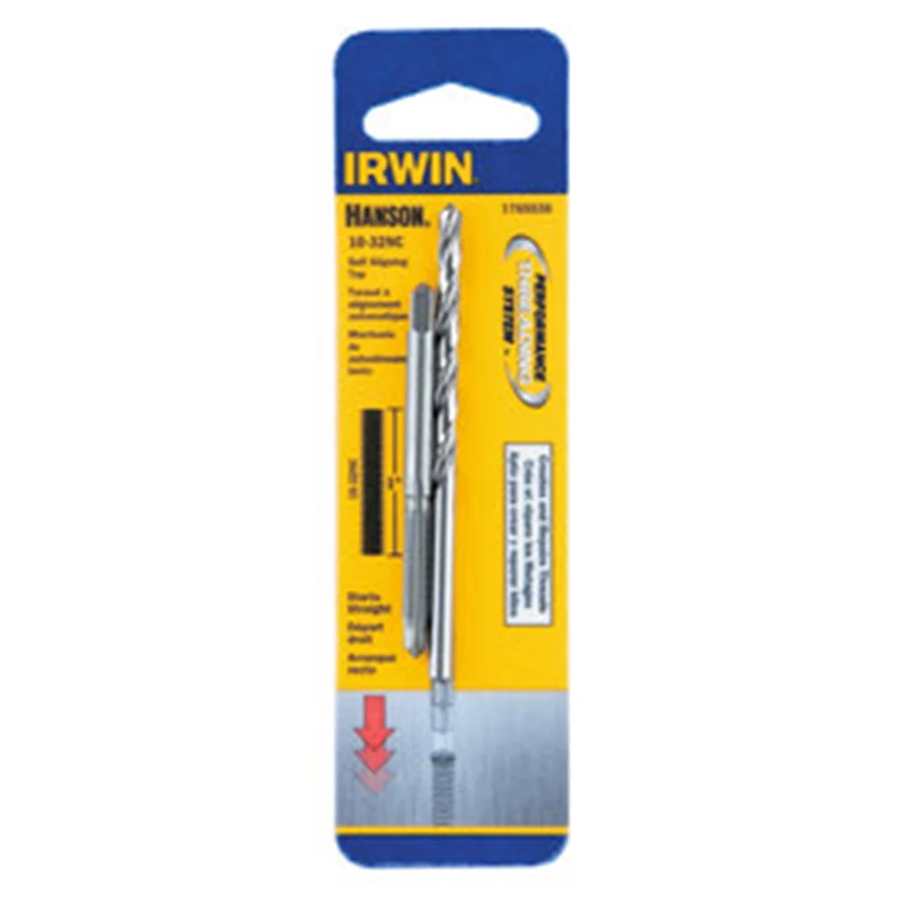 Irwin 1765536 Hanson Self Aligning #10 x 32 NC Tap and #21 Drill Bit Set - Moutools