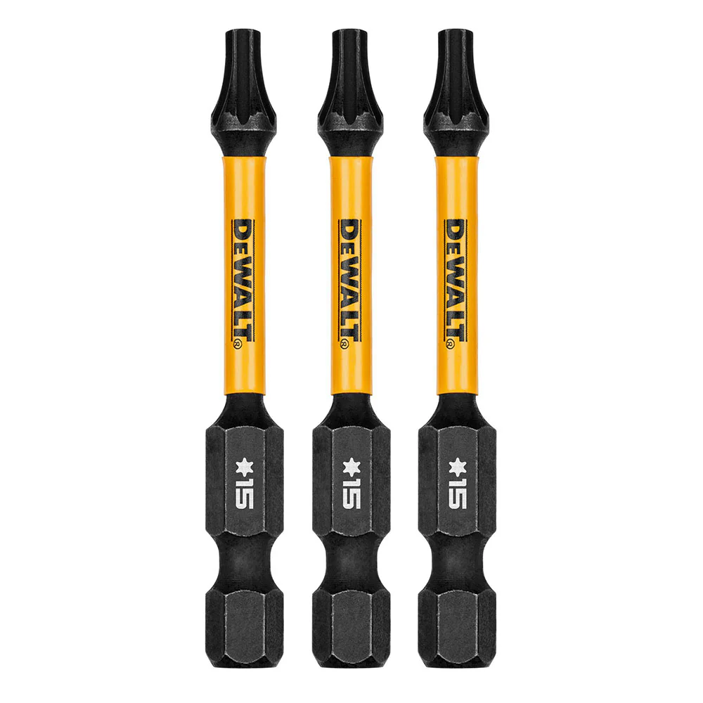 DeWalt DWAF2TX15IR3 T15 FLEXTORQ 1/4 x 2.25in Impact Driver Bits, 3-Pack - Moutools