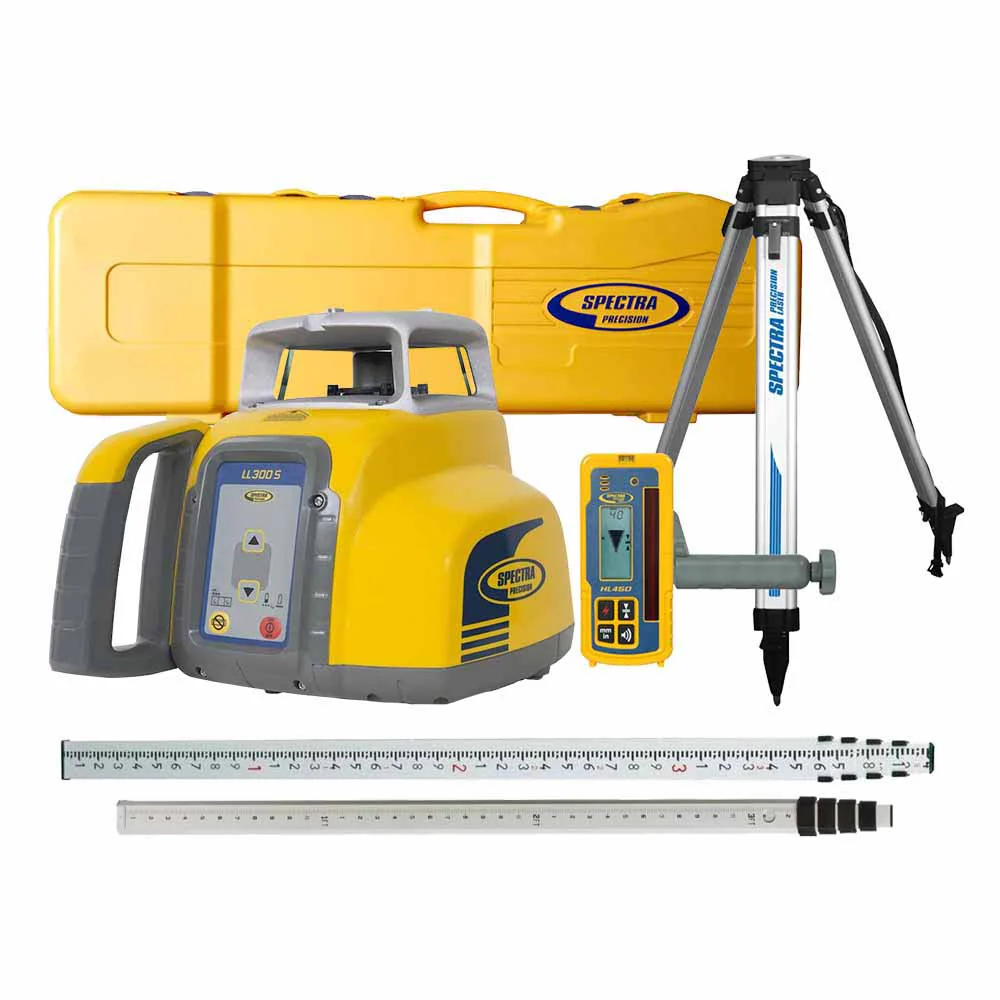 Spectra LL300S-1 System Case package with HL450 , tripod & Tenths rod - Moutools