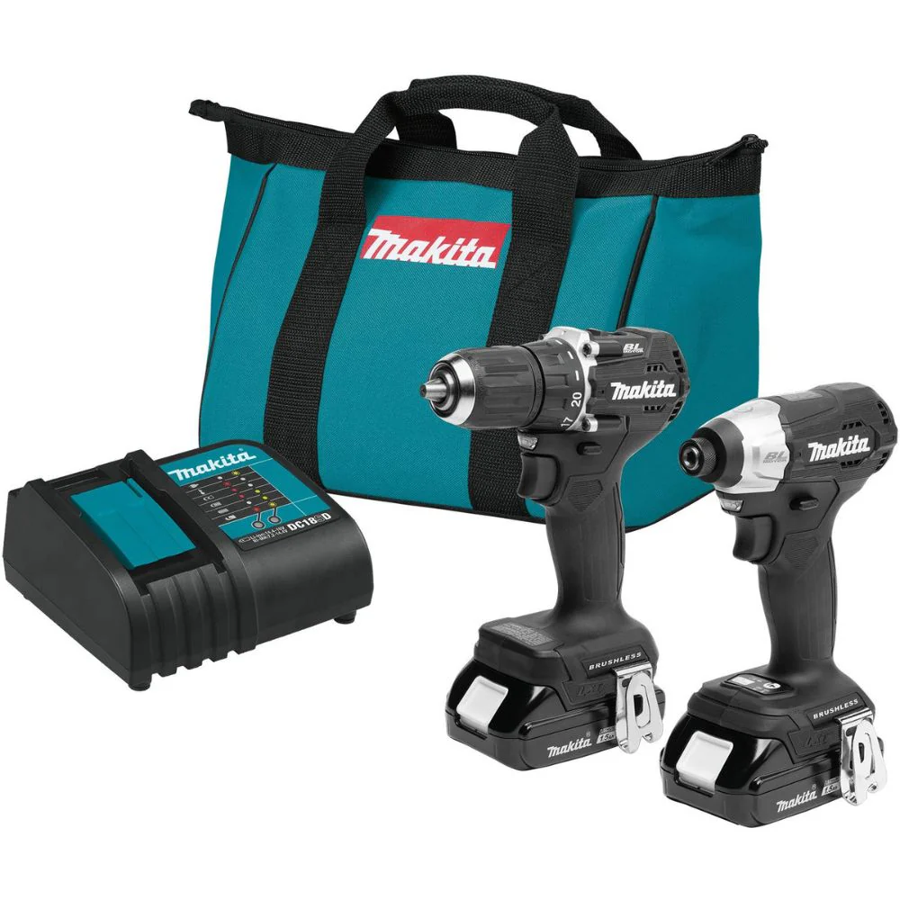 Makita CX203SYB 18V LXT Lithium-Ion Sub-Compact Brushless Cordless 2-Pc. Combo Kit (1.5Ah) - Moutools