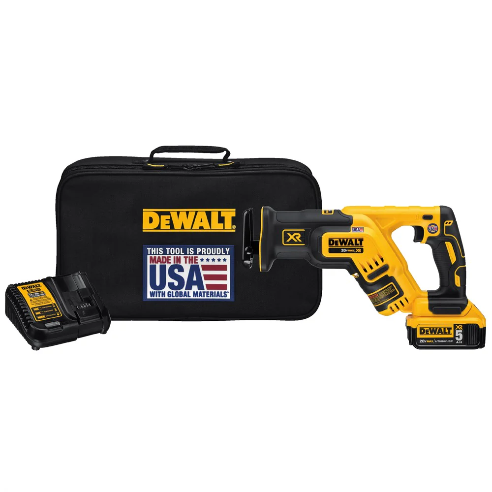 DeWalt DCS367P1 20V MAX XR Brushless Compact Reciprocating Saw Kit (5.0Ah) - Moutools