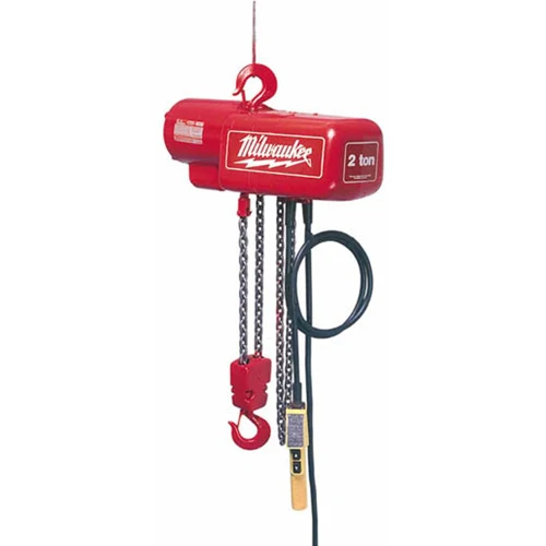 Milwaukee 9561 Professional Electric Chain Hoist - 1/2 Ton Capacity, 15Ft. Lift - Moutools