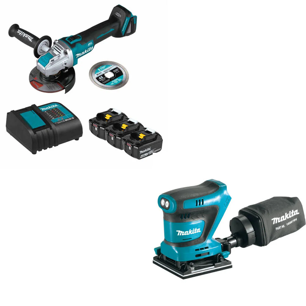 Makita BL1840BSCX3 18V LXT Li-Ion Starter Pack W/ FREE XOB02Z 18V LXT Sander - Moutools