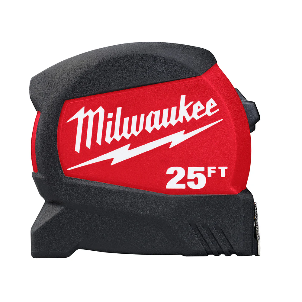 Milwaukee 48-22-0425 25' Compact Wide Blade Tape Measure - Moutools
