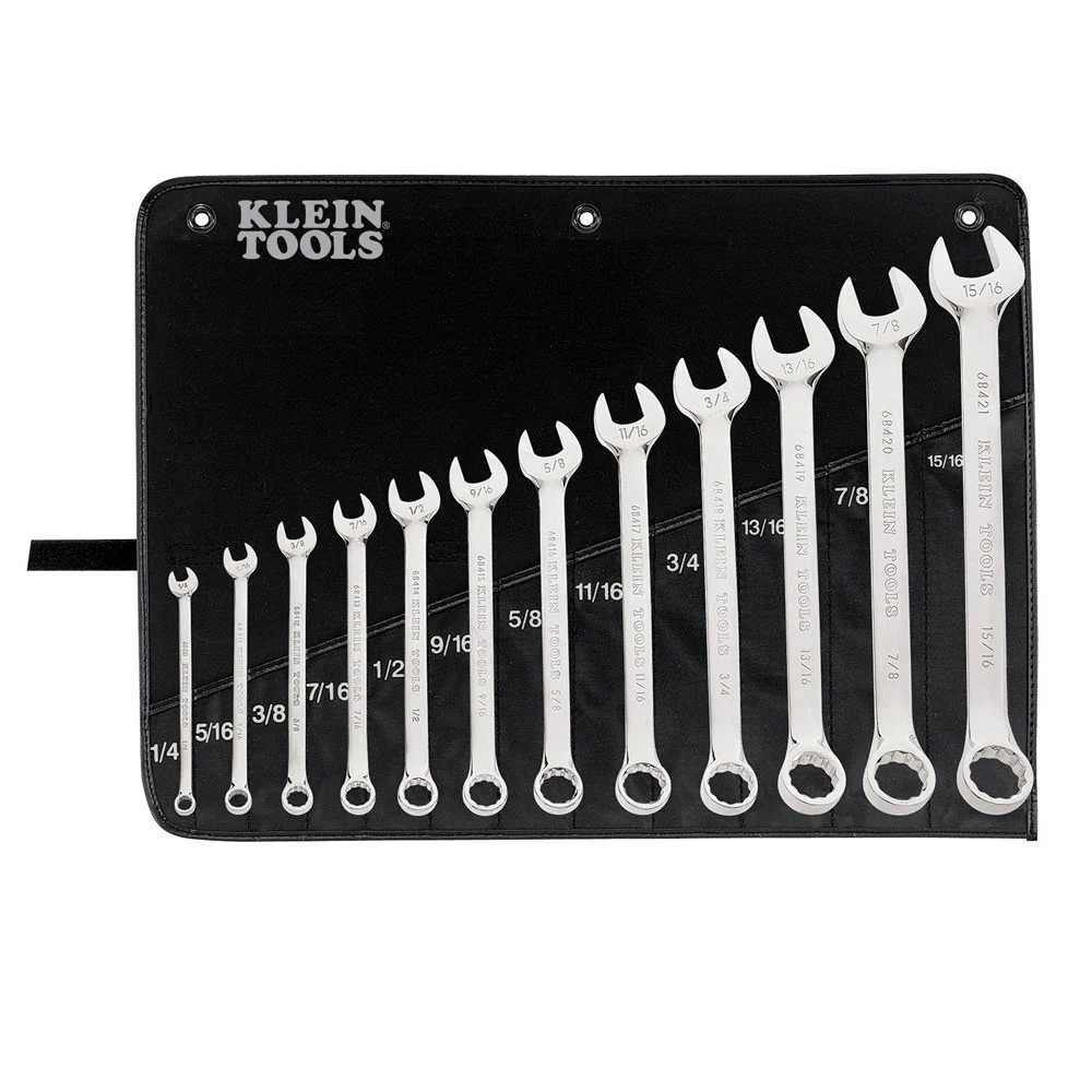 Klein Tools 68404 Combination Wrench Set, 12-Piece - Moutools