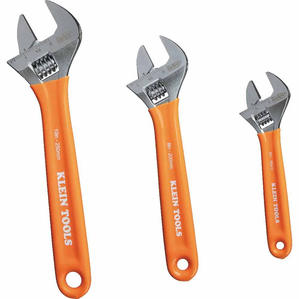 Klein D5073 Extra-Capacity Adjustable Wrenches, 3-Piece - Moutools