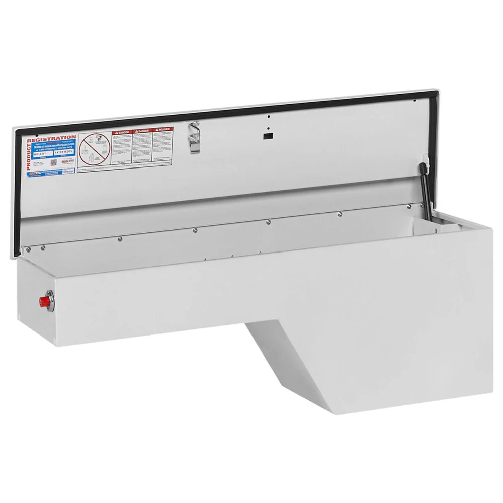 WeatherGuard 162-3-01 White Steel Pork Chop Box, Driver Side, 3.4 Cu. Ft. - Moutools
