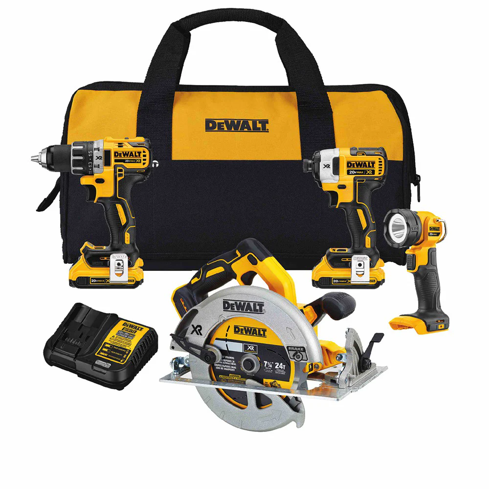 DeWalt DCK483D2 20V MAX XR Brushless Compact 4-Tool Combo Kit - Moutools