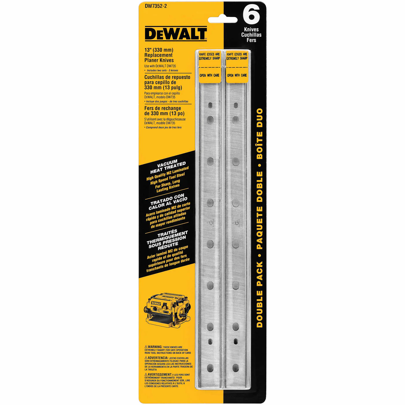 DeWalt DW7352-2 2 Sets - Replacement Blades For Dw735 - Moutools