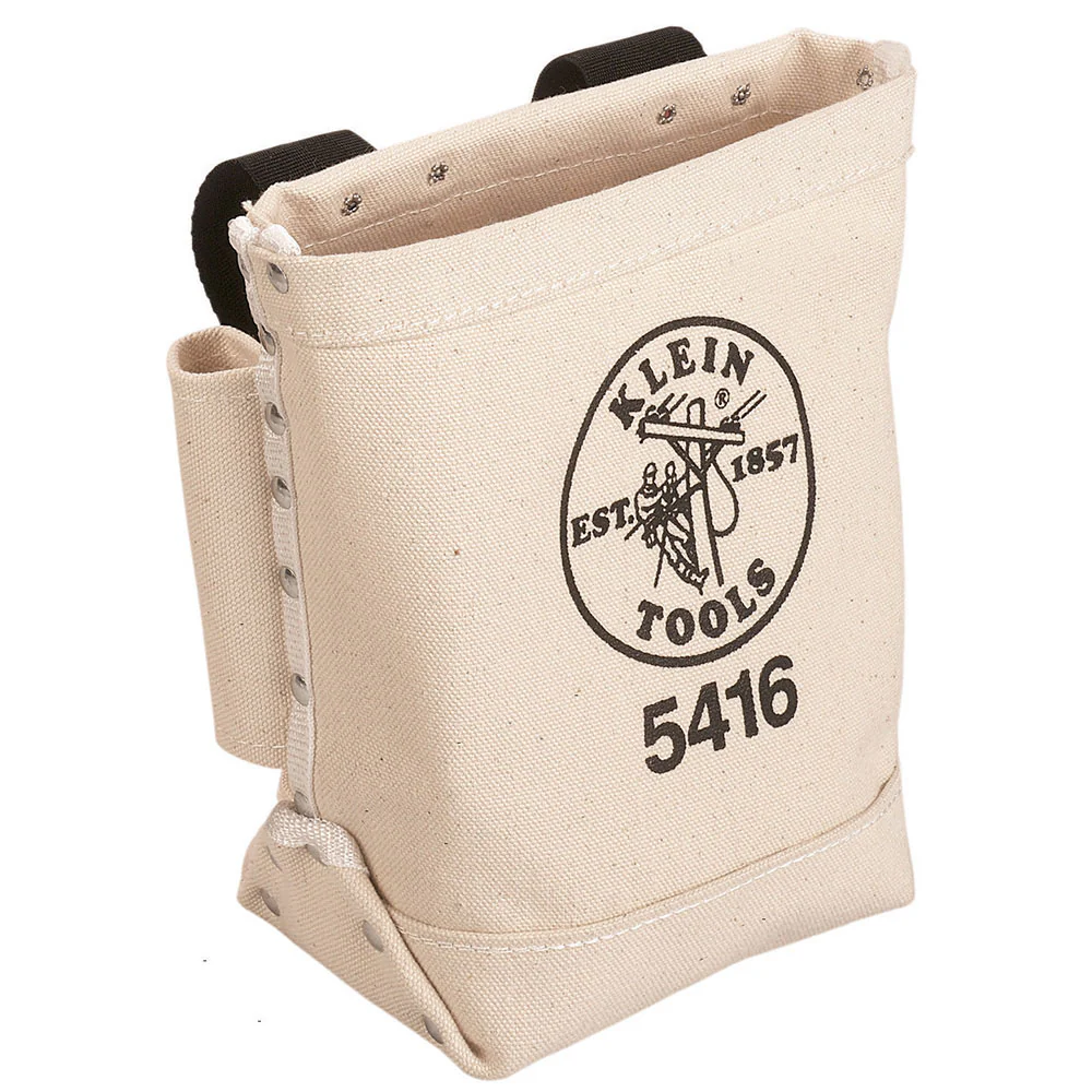 Klein 5416 Tool Bag, Bull-Pin and Bolt Pouch, Belt Strap Connect, 5 x 10 x 9-Inch - Moutools