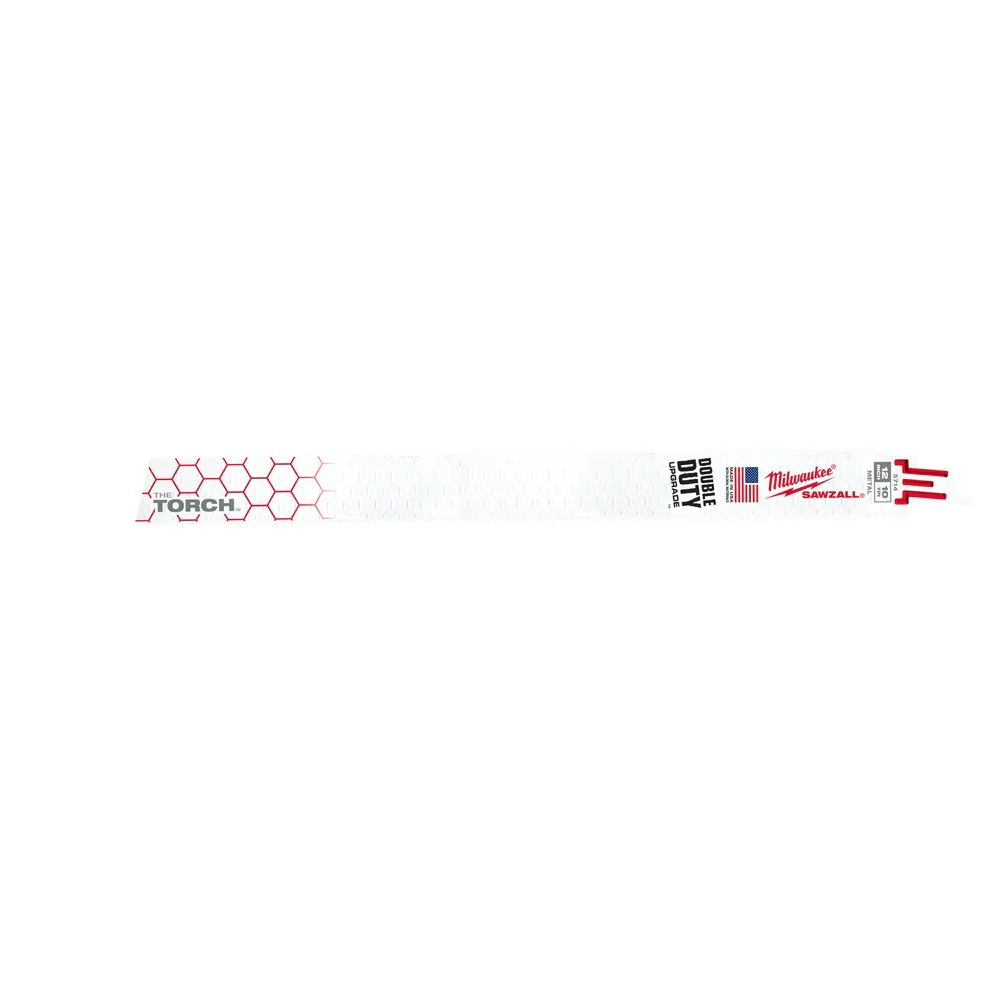 Milwaukee 48-00-5714 Super Sawzall Blade 10 Teeth per Inch 12-Inch Length, Torch , 5 Pack - Moutools