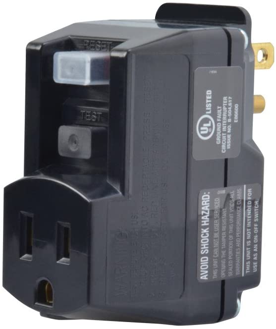 Yellow Jacket 2762 120-Volt, 15-Amps, 1800-Watts Single Outlet GFCI Adapter, For Indoor Use Wit - Moutools